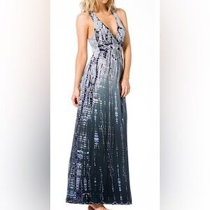 Hard Tail Tie Dye Twist Racerback Multicolor Maxi Dress size medium